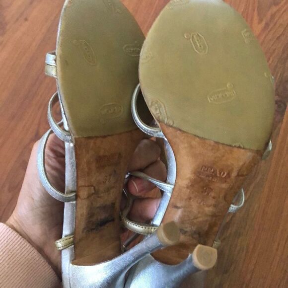 Prada Silver and gold high heels, size 37 - Picture 5 of 7